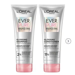 L'Oreal Paris Glossing Sulfate Free Shampoo & Conditioner with Glycolic Acid